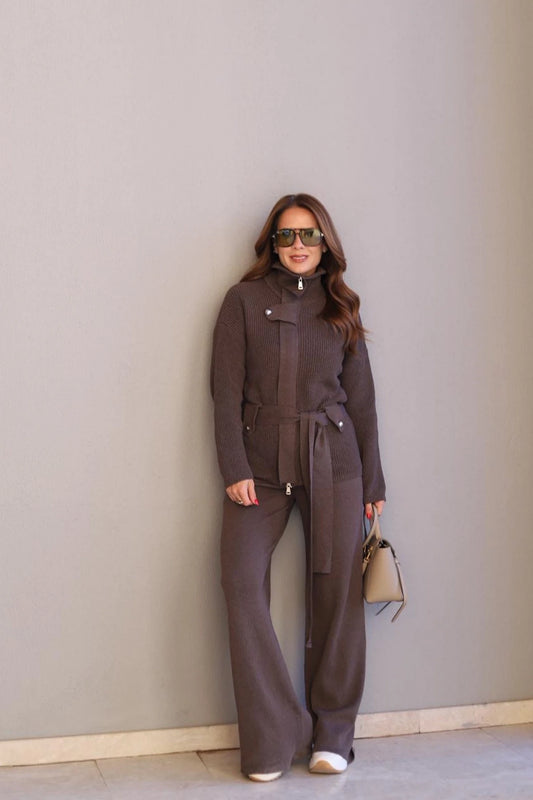 Set Knit Brown