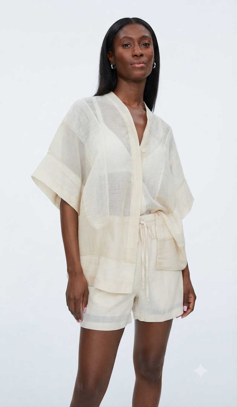 Set offwhite lace crochet
