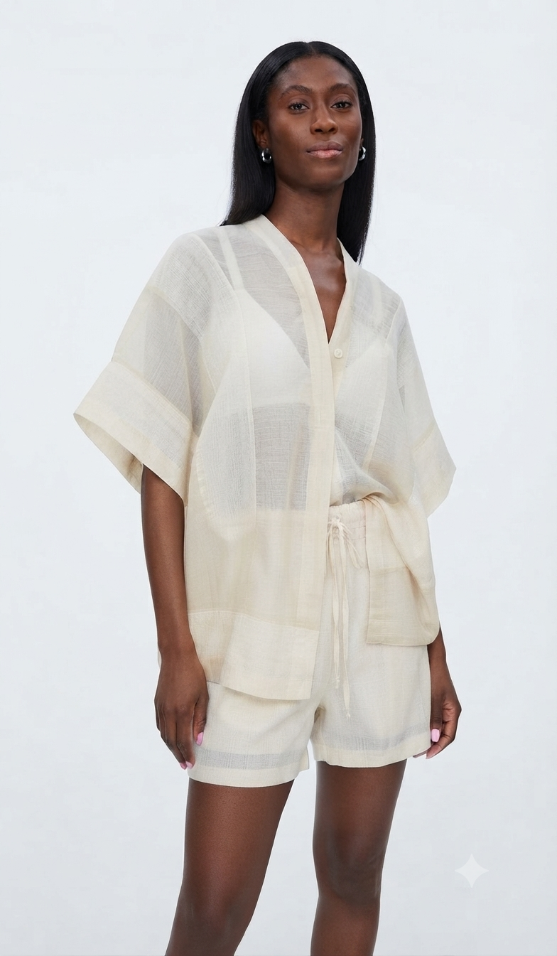 Set offwhite lace crochet