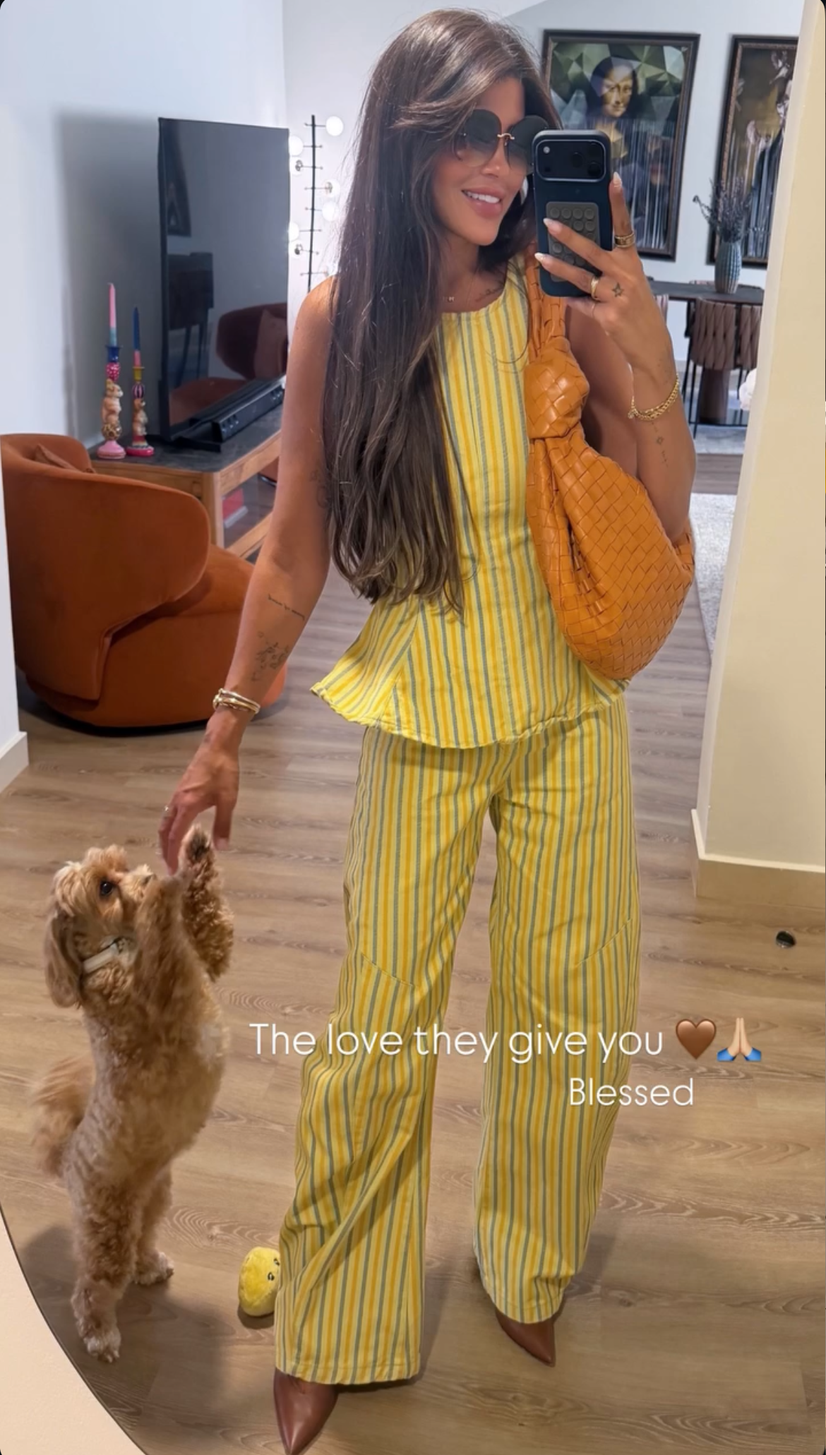 Set stripe yellow blue
