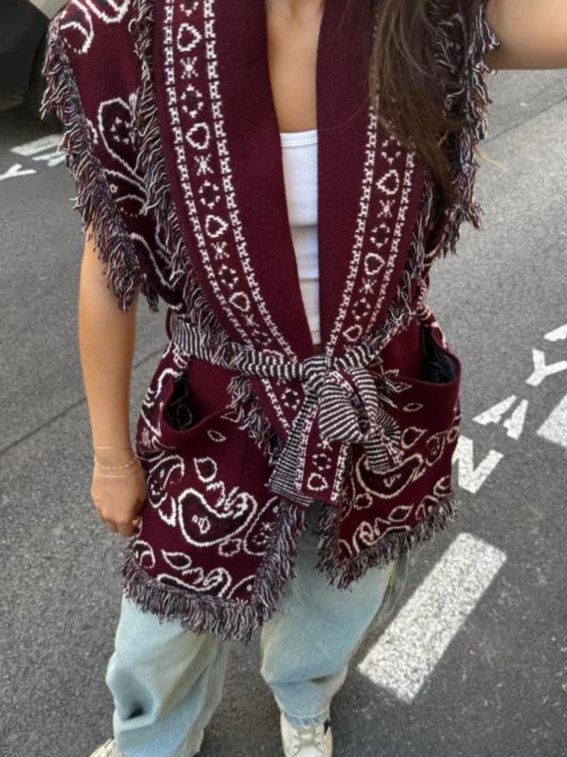Vest bandana burgundy