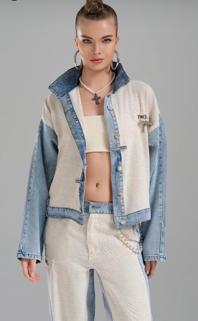 Denim x Beige Set TW