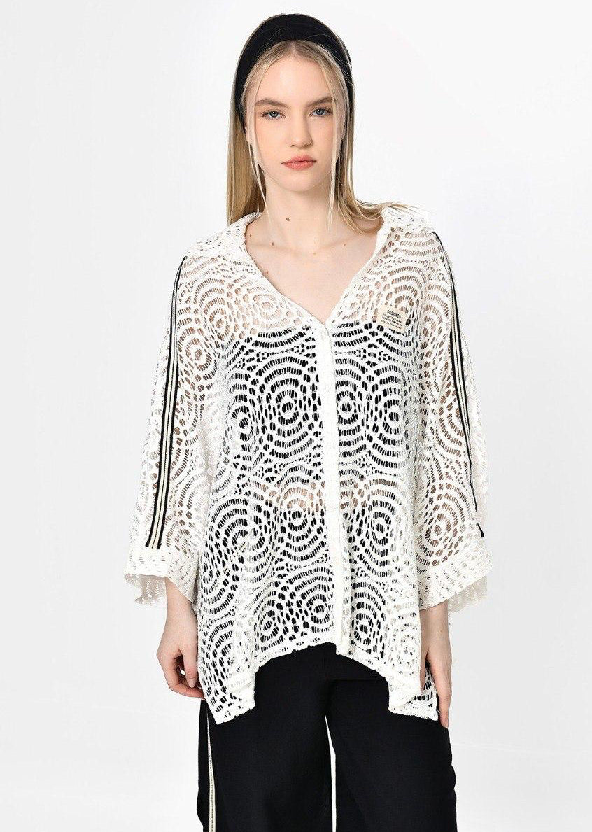 Shirt white lace