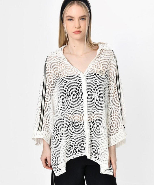 Shirt white lace