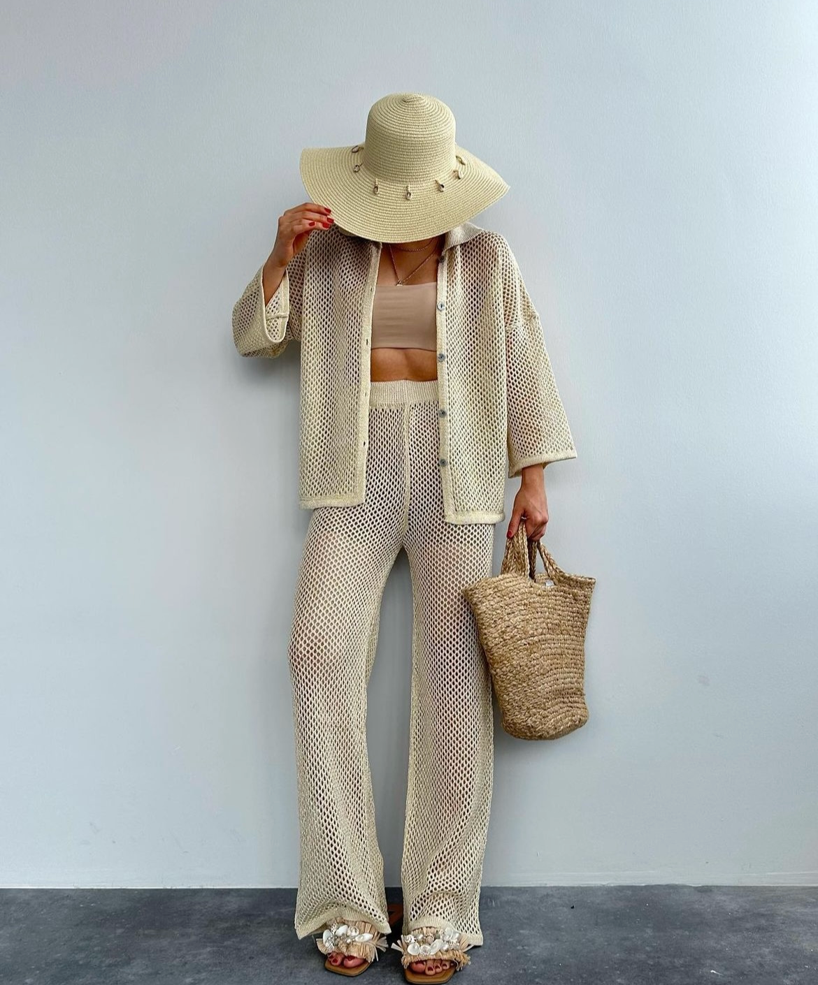 Set crochet golden