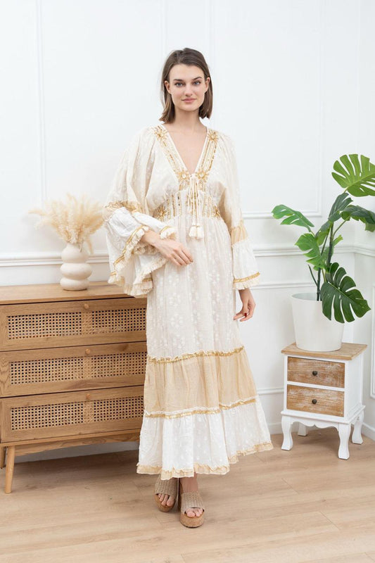 Dress embroidery gold