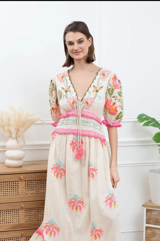 Dress long half sleeves
