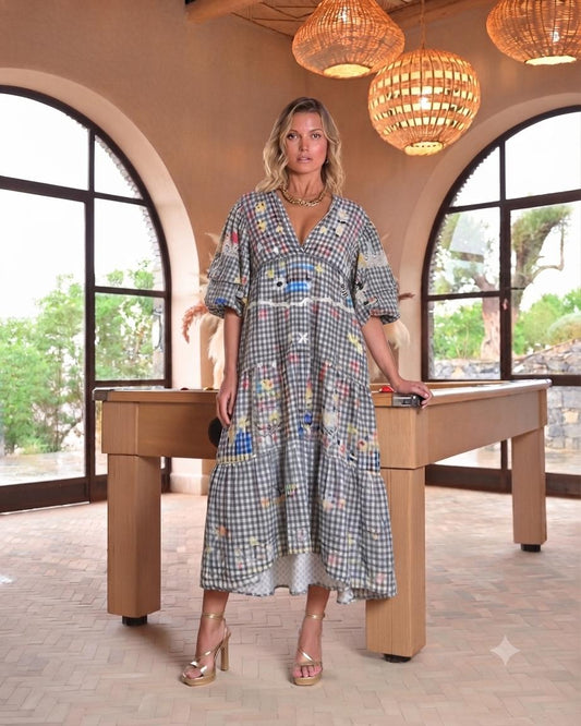 Dress checkered