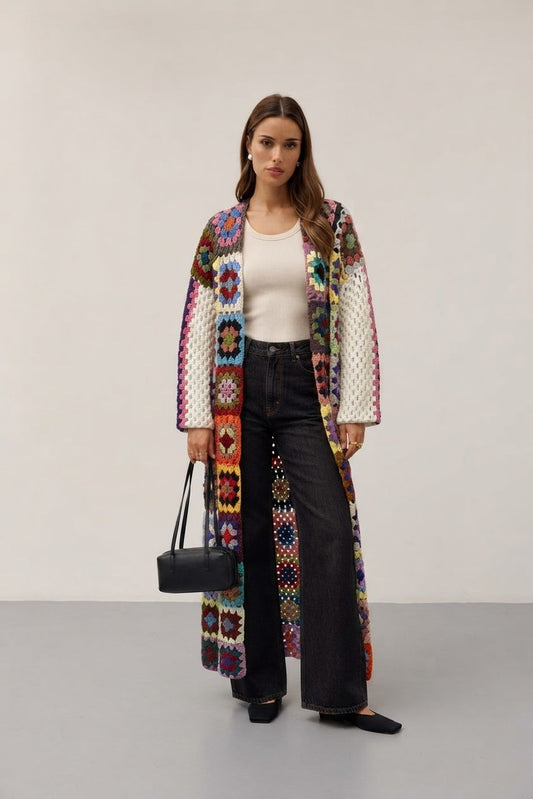 Crochet long multicolor
