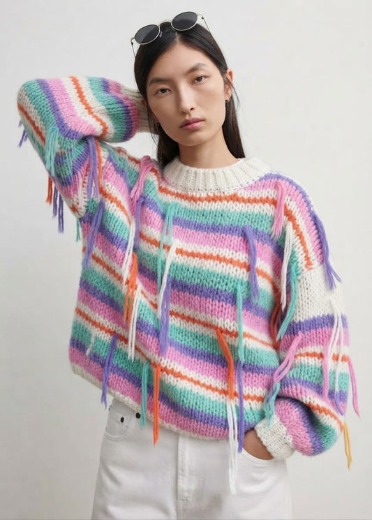 Crochet fringes colors