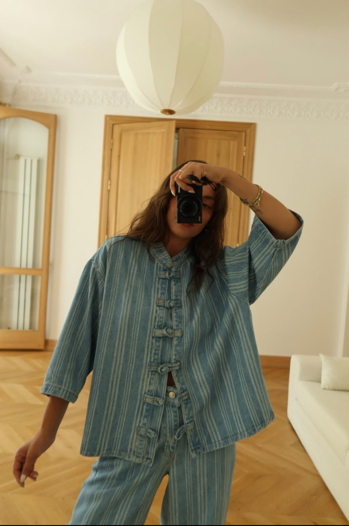 Set denim tang stripe