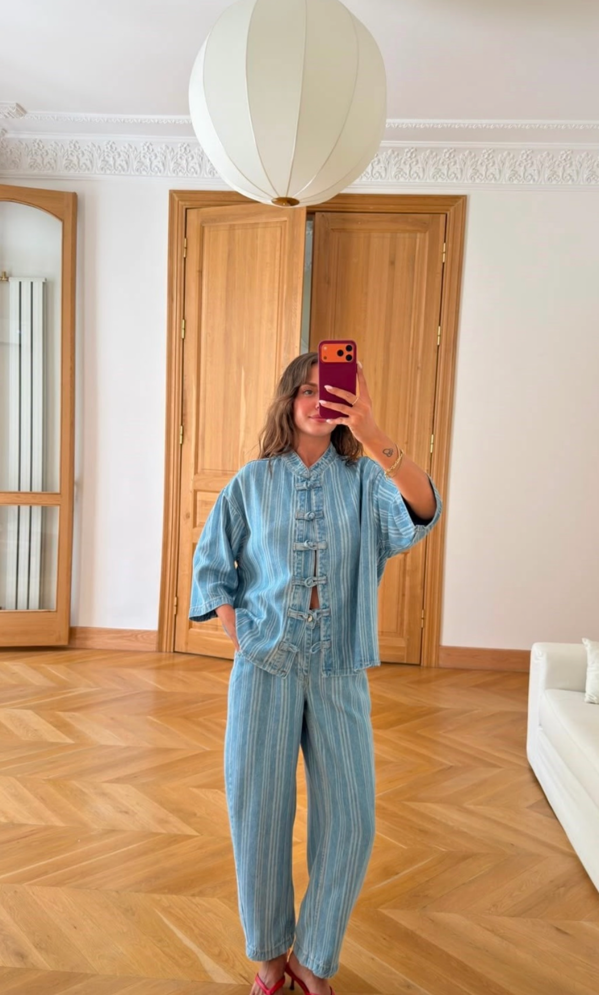 Set denim tang stripe