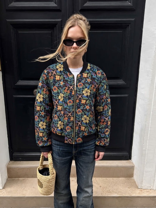 Jacket jacquard green olive