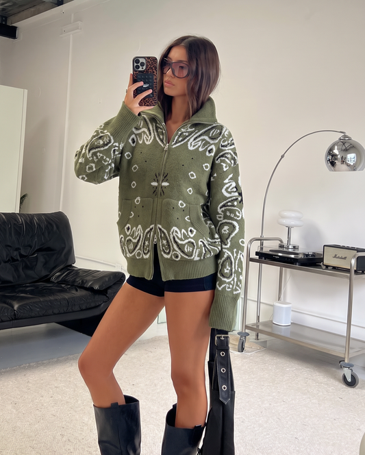 Bandana zipper olive