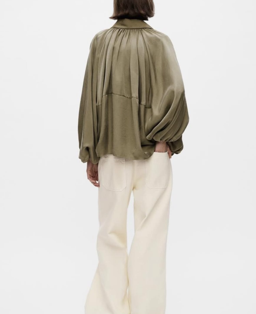 Olive Bomber Silk