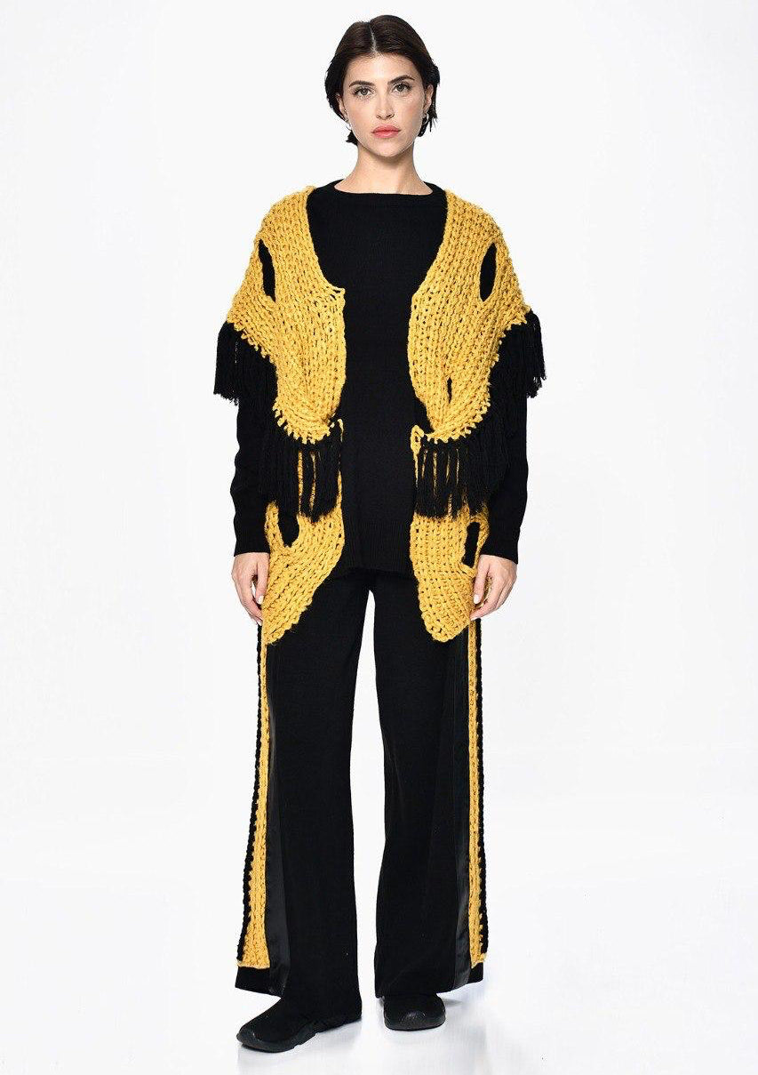 Pull black fringes dq