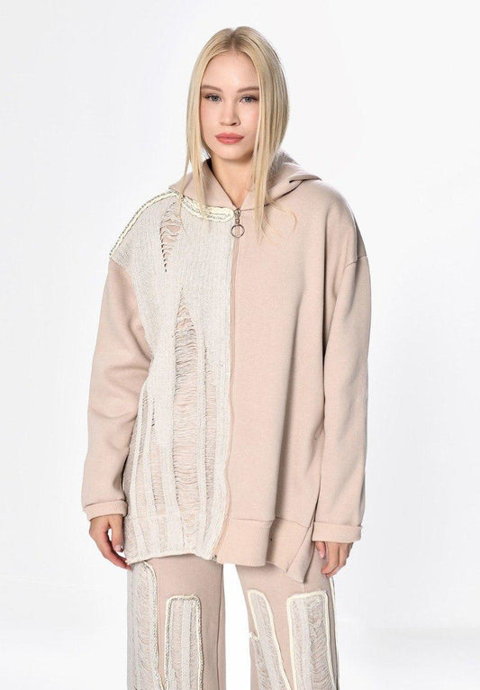 Jacket sweater beige Dq