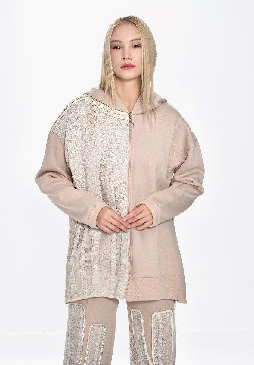 Jacket sweater beige Dq