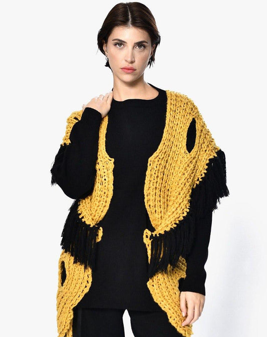 Pull black fringes dq