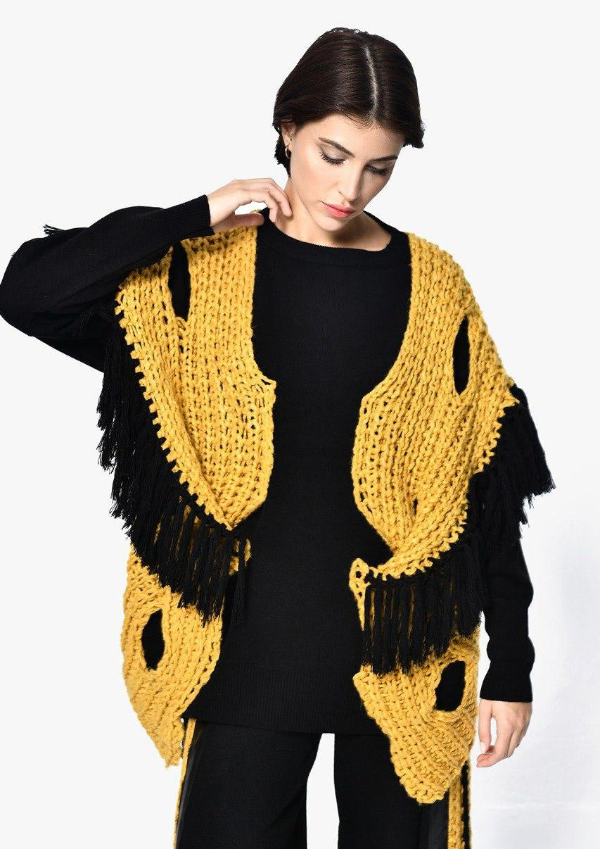 Pull black fringes dq