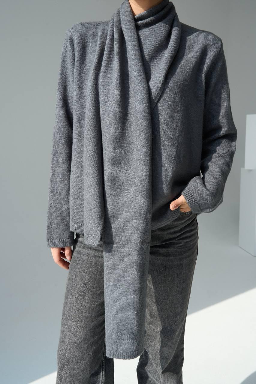 Grey Scarf Knit