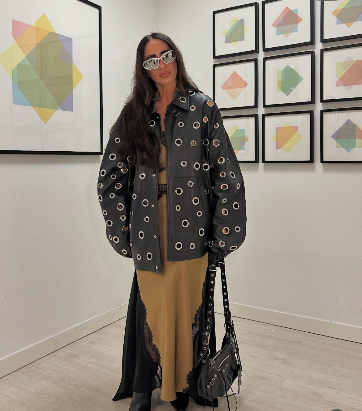 Jacket leather studs