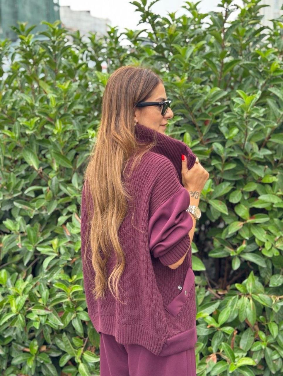 Set Soft knit burgundy