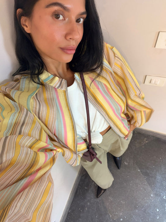 Bomber jacket stripe multicolor