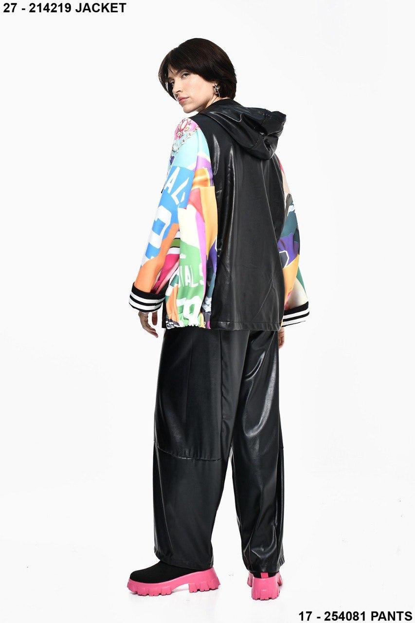 Black leather button colorDQ