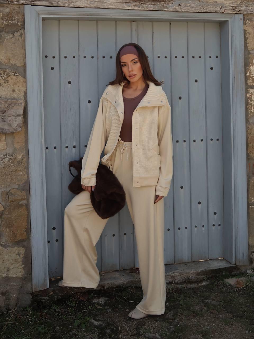 Set Soft knit beige