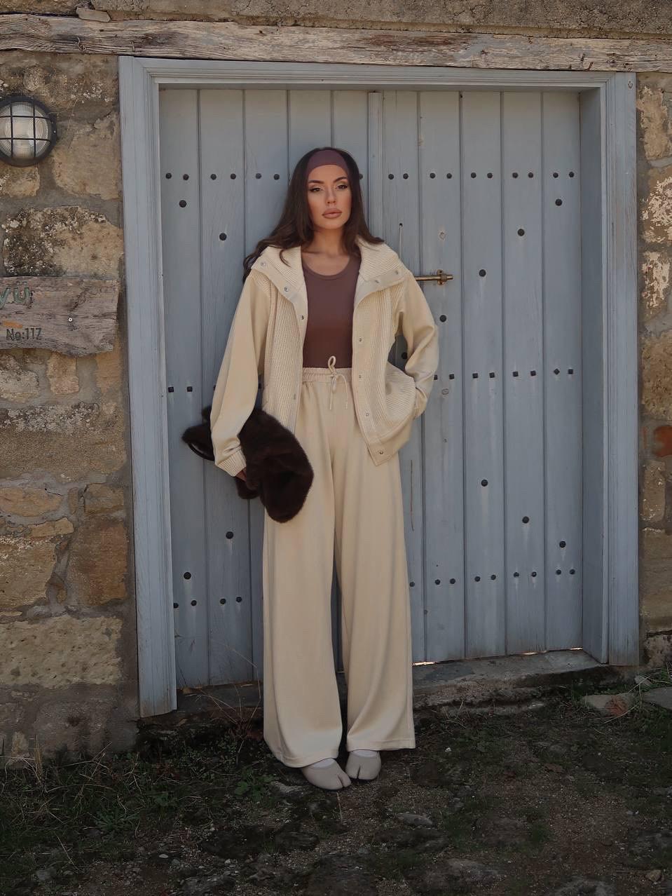 Set Soft knit beige