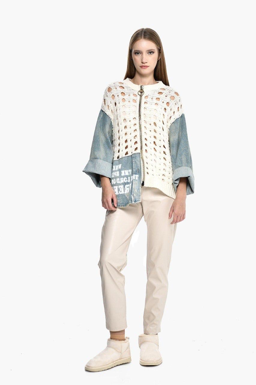 crochet denim sleeves DQ