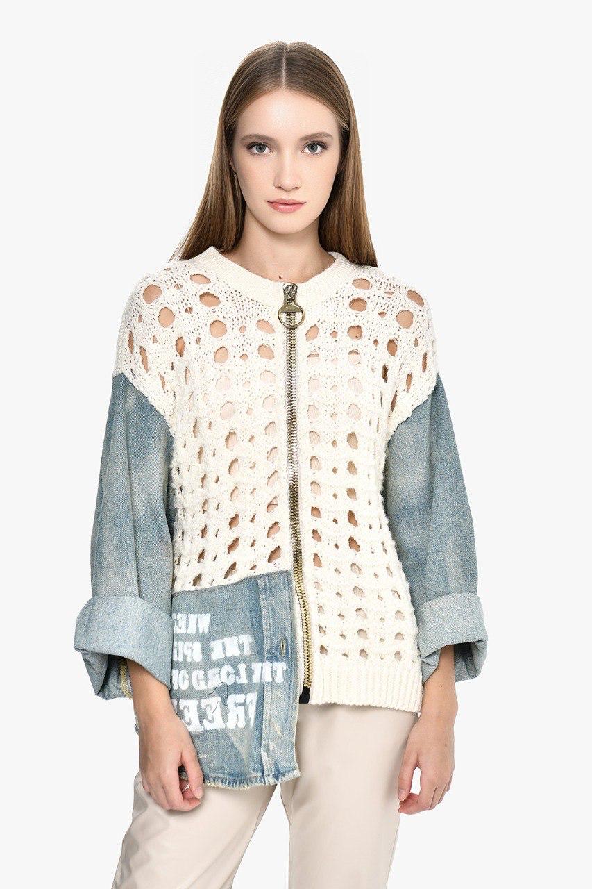 crochet denim sleeves DQ