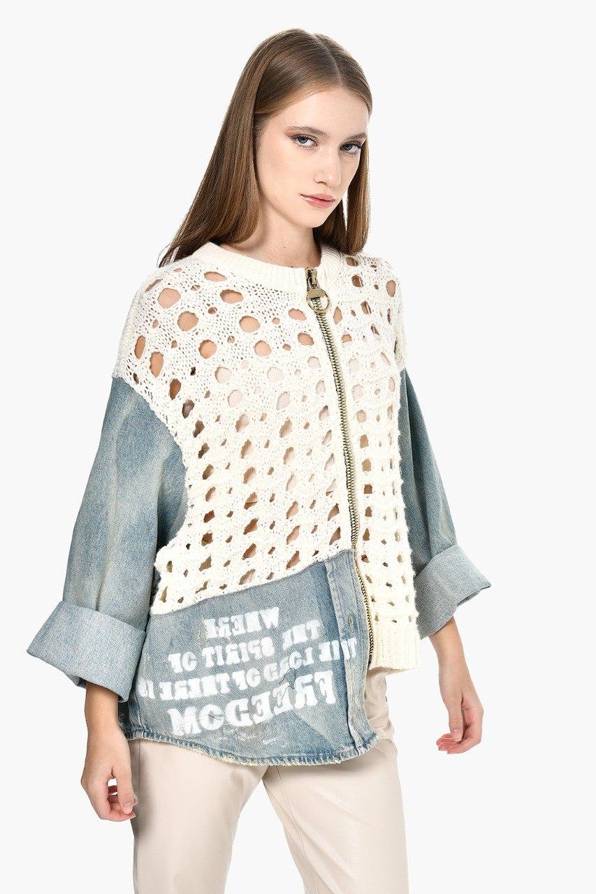 crochet denim sleeves DQ