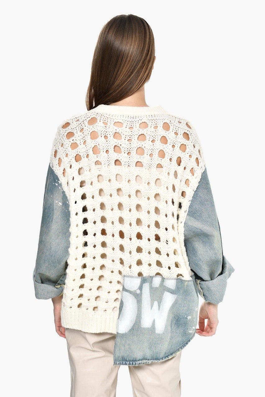 crochet denim sleeves DQ