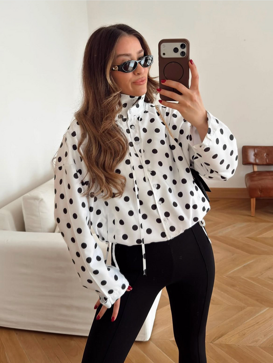 Polka shirt white