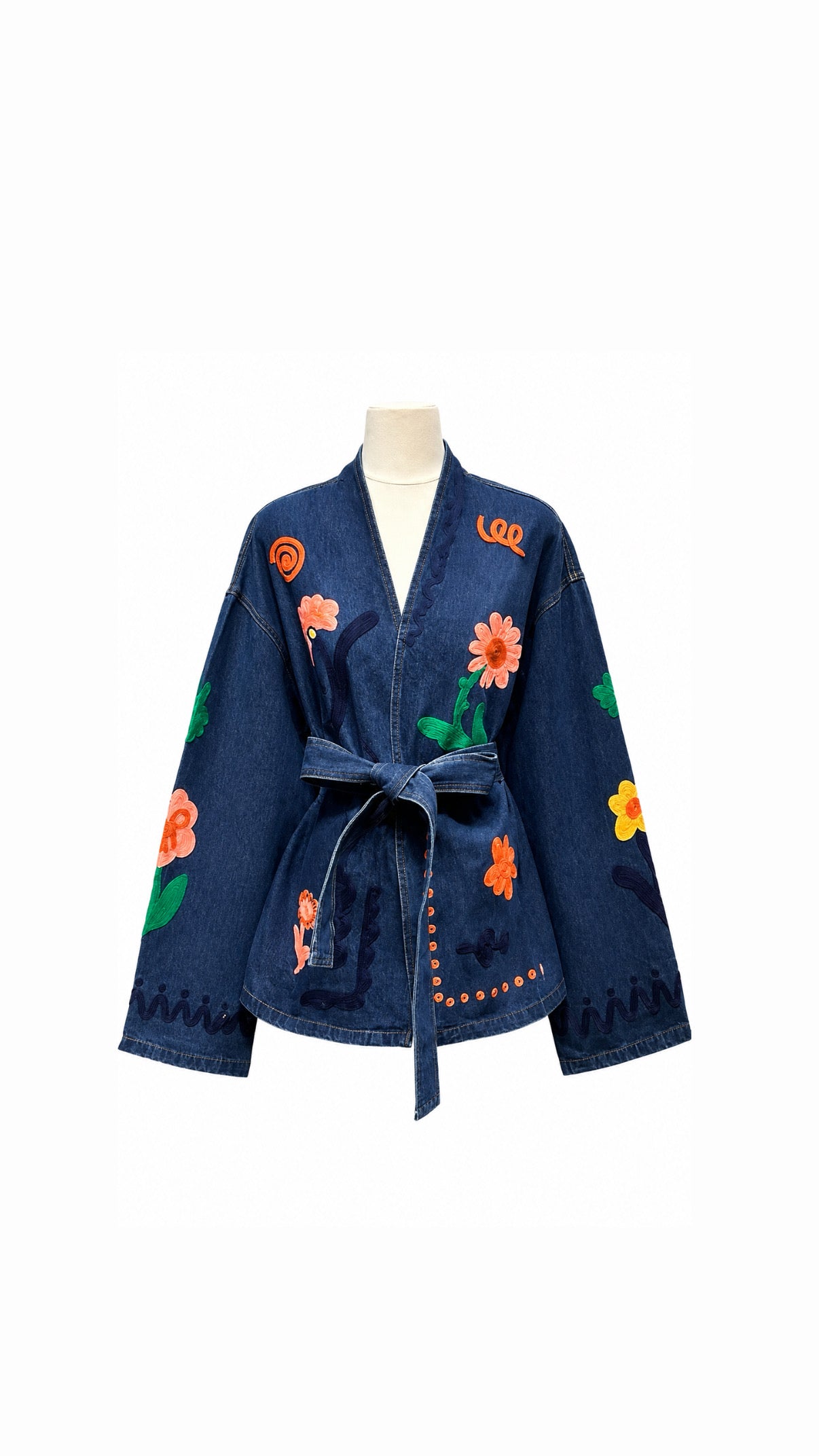 Jacket embroidery denim
