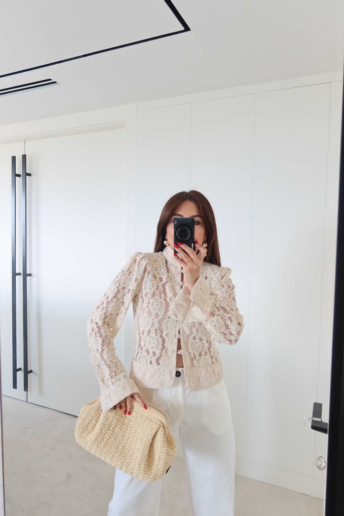 Shirt lace offwhite