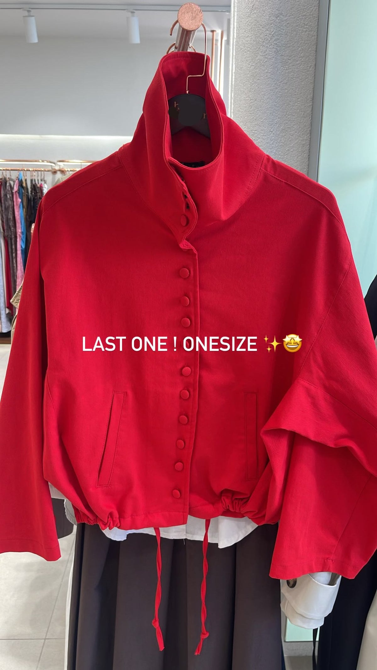 Jacket red buttons