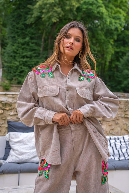 Set Beige Payette Flora