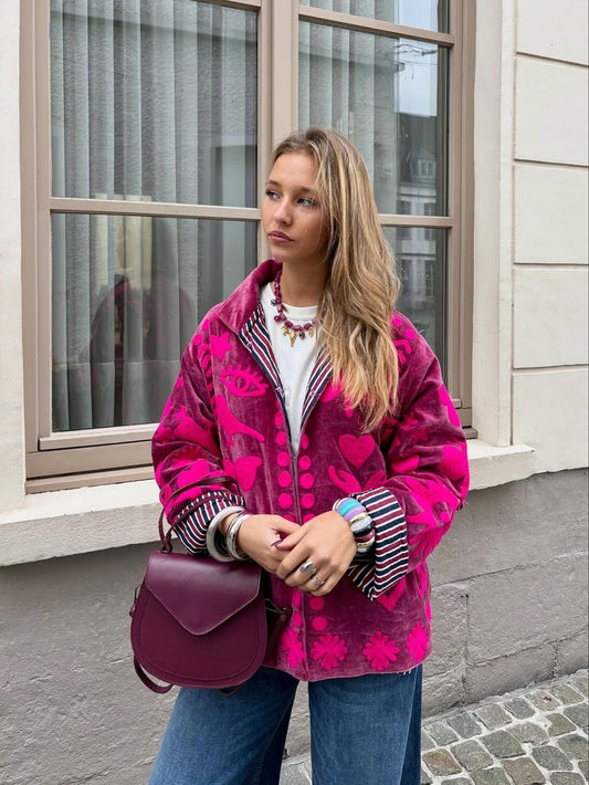 Jacket suede Pink Lilac