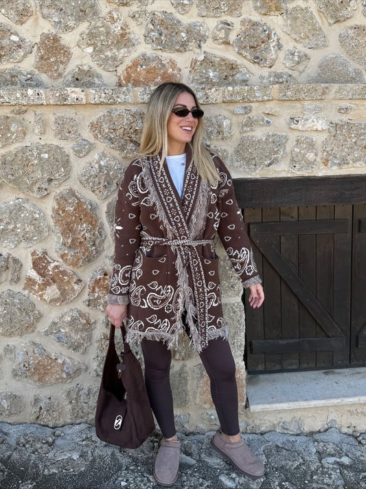 Cardigan Bandana brown