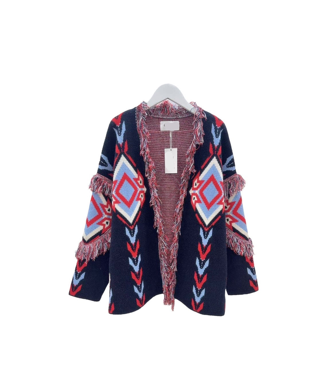 Cardigan boho navy