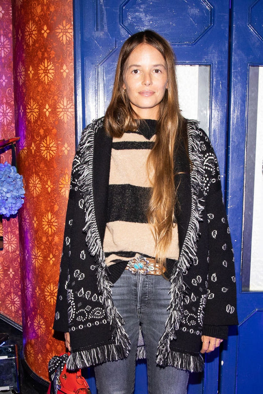 Bandana cardigan Black