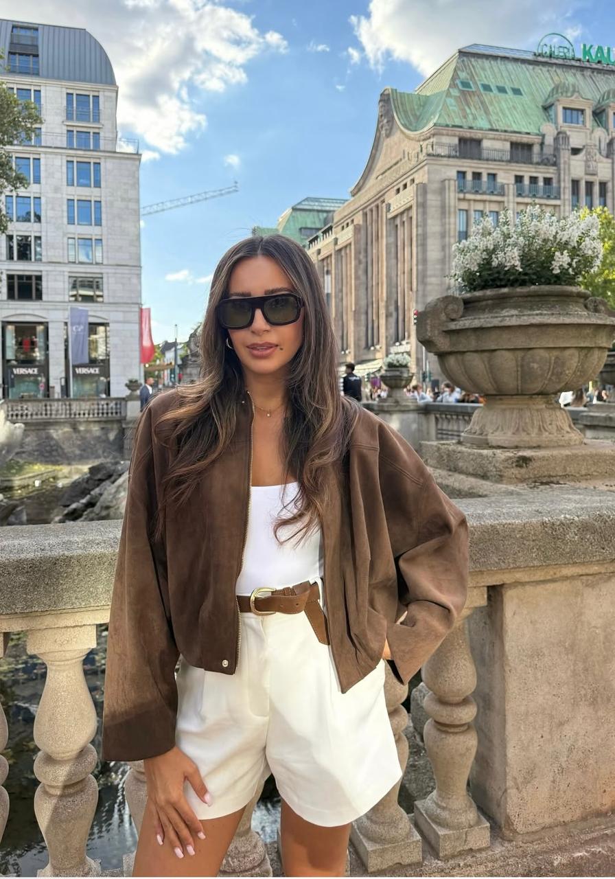 Bomber Suede Brown jacket