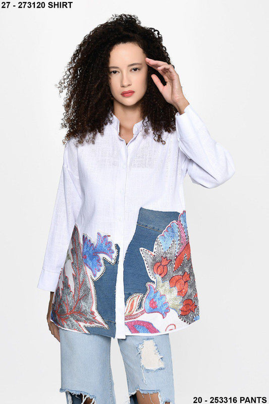 DQ Shirt x Denim Floral