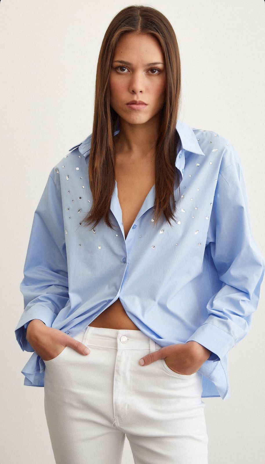 Shirt Blue Studs More