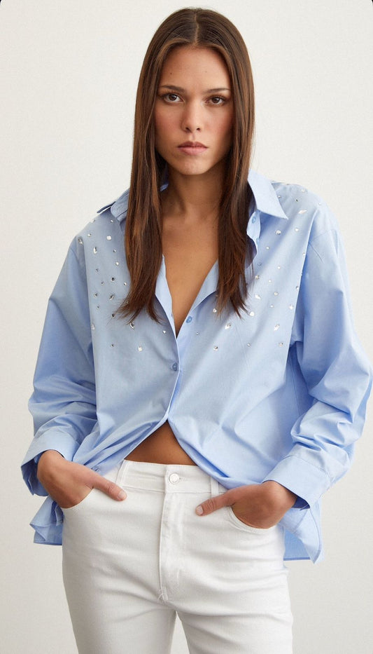 Shirt Blue Studs More