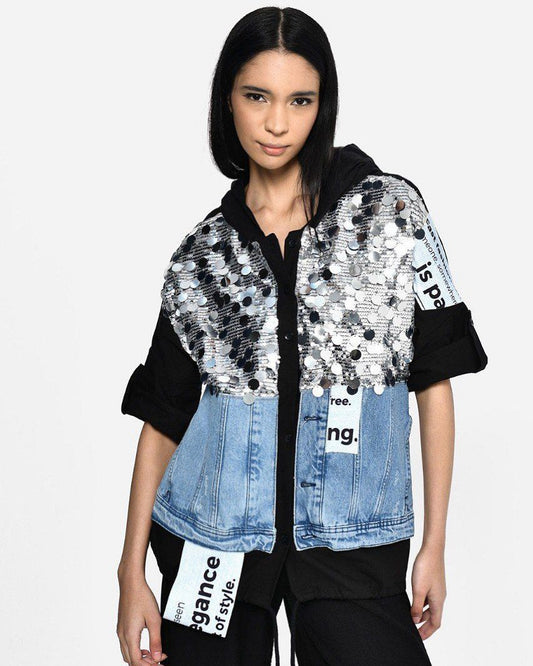 Jacket Black DQ Sequence Silver