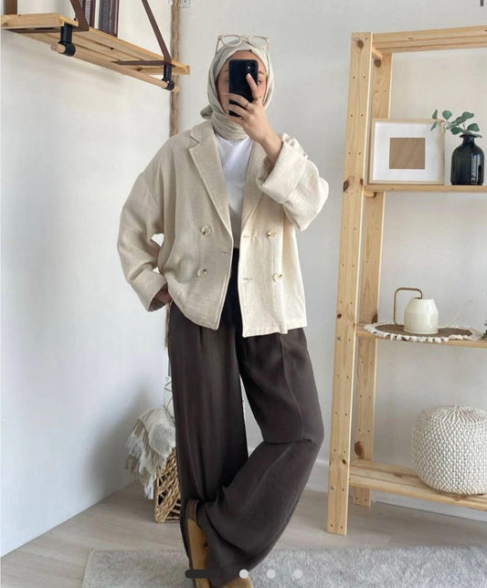 Jacket Beige Linen